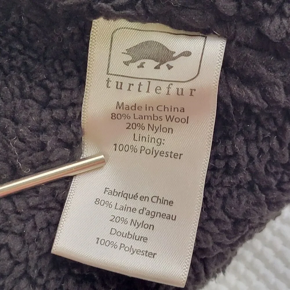 TURTLEFUR Lambs Wool Blend Beanie Skull Cap Hat Fleece Lined Neutral